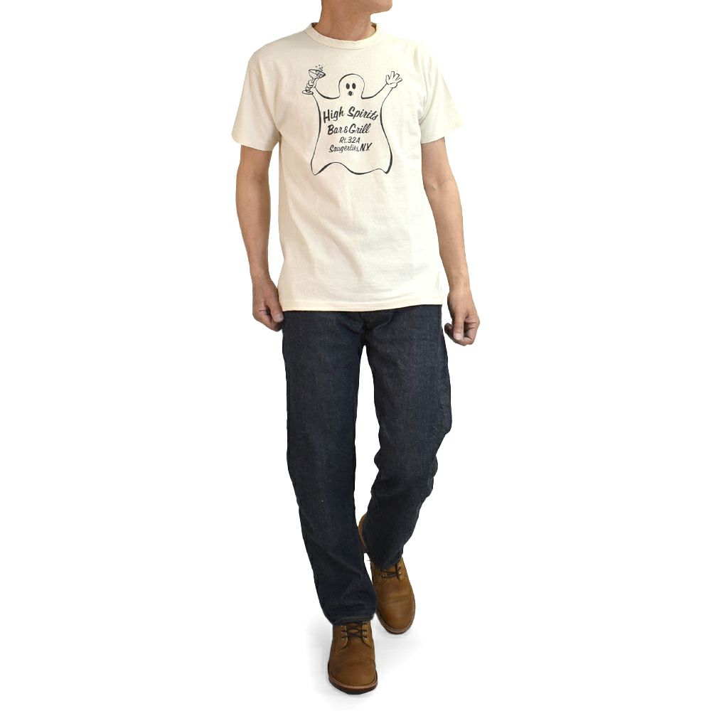 ウエアハウス　プリントＴシャツ ウエアハウス (WAREHOUSE) Lot 4064 HIGH SPIRITS 半袖プリントT