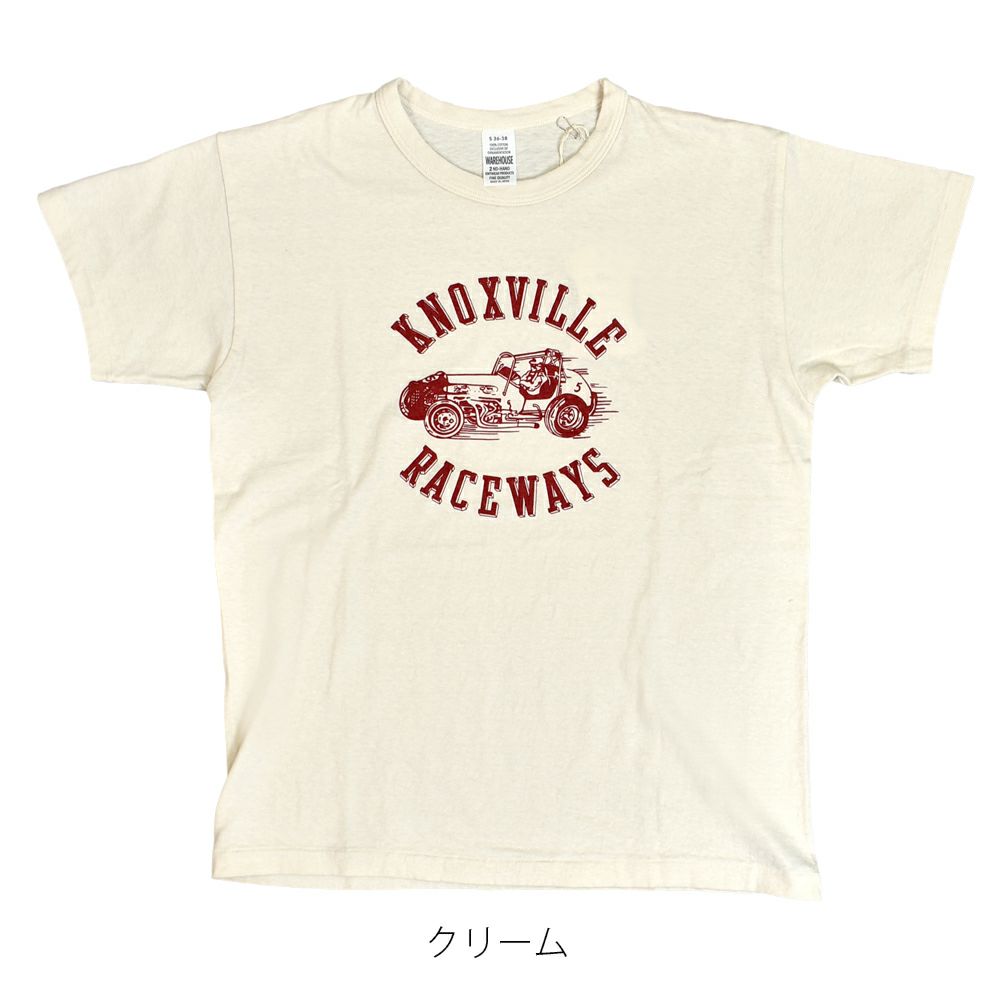 ウエアハウス (WAREHOUSE) Lot 4064 KNOXVILLE 半袖プリントTシャツ セコハン 4064 クリーム