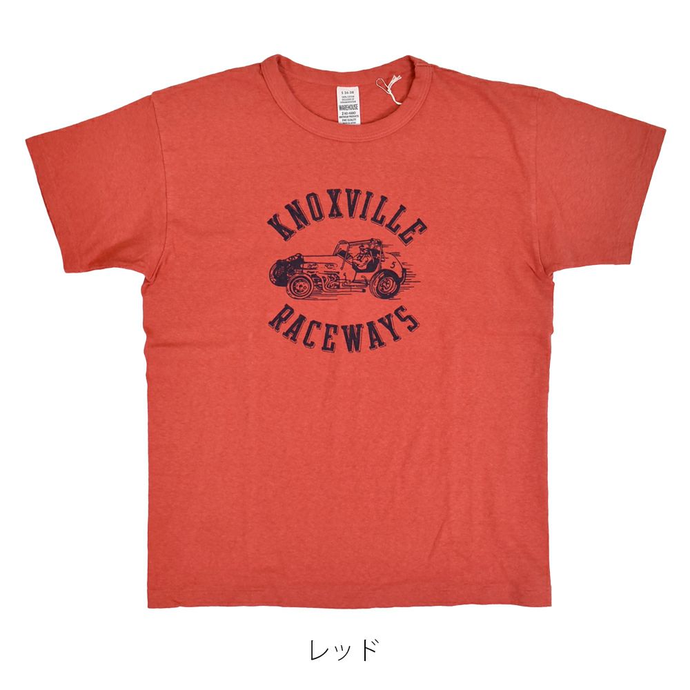 ウエアハウス (WAREHOUSE) Lot 4064 KNOXVILLE 半袖プリントTシャツ セコハン 4064 レッド
