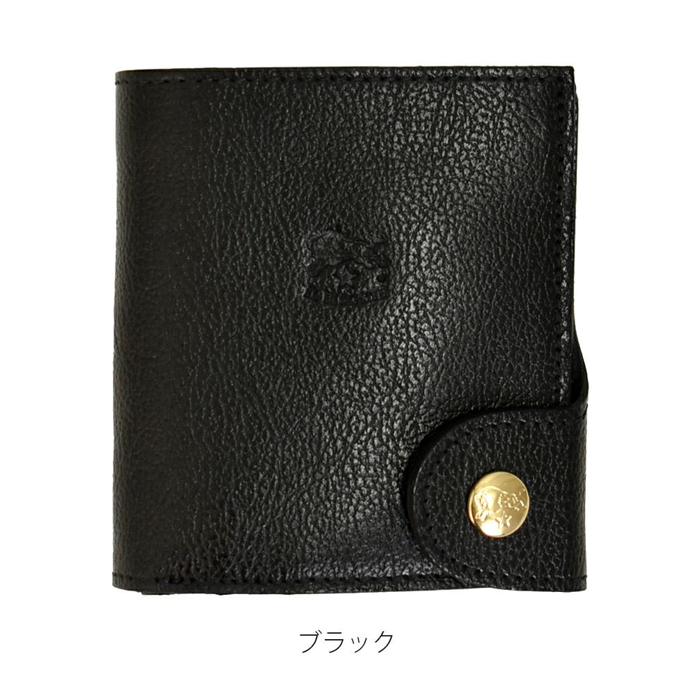 イルビゾンテ (IL BISONTE) 2つ折りレザーウォレット 財布 54202-3-09840 54202309840 ブラック