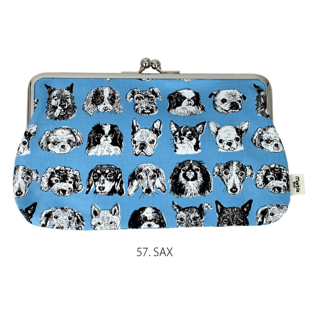 マーブルシュッド (marble SUD) WHO DID IT? がま口 L gamaguchi ばね口ポーチ 小物入れ 09FS060183 57.SAX