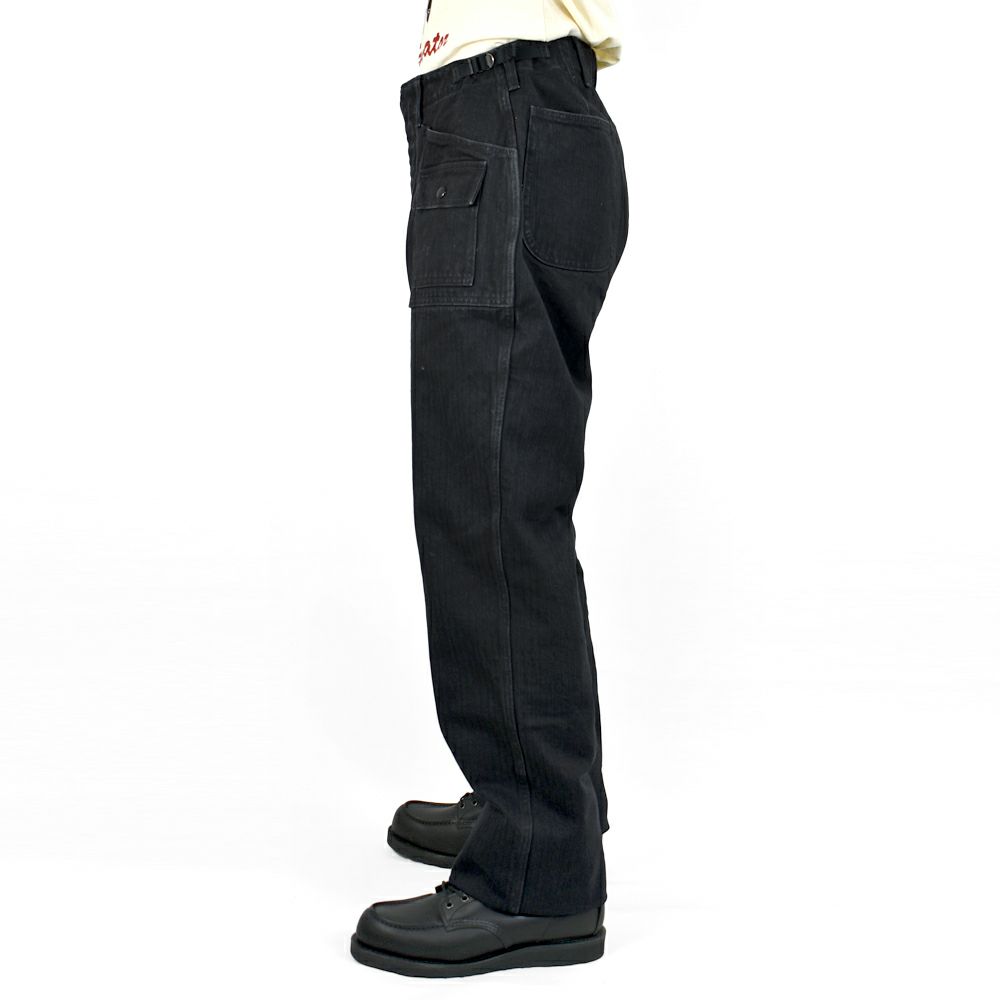 フリーホイーラーズ (FREEWHEELERS) -GRUNTS- 1960s~ STYLE WORK CLOTHING Vintage Style Yarn-Dyed Herringbone Twill YARN-DYED RUDE BLACK ヘリンボーンツイルパンツ 2522010