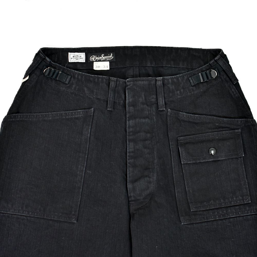 フリーホイーラーズ (FREEWHEELERS) -GRUNTS- 1960s~ STYLE WORK CLOTHING Vintage Style Yarn-Dyed Herringbone Twill YARN-DYED RUDE BLACK ヘリンボーンツイルパンツ 2522010