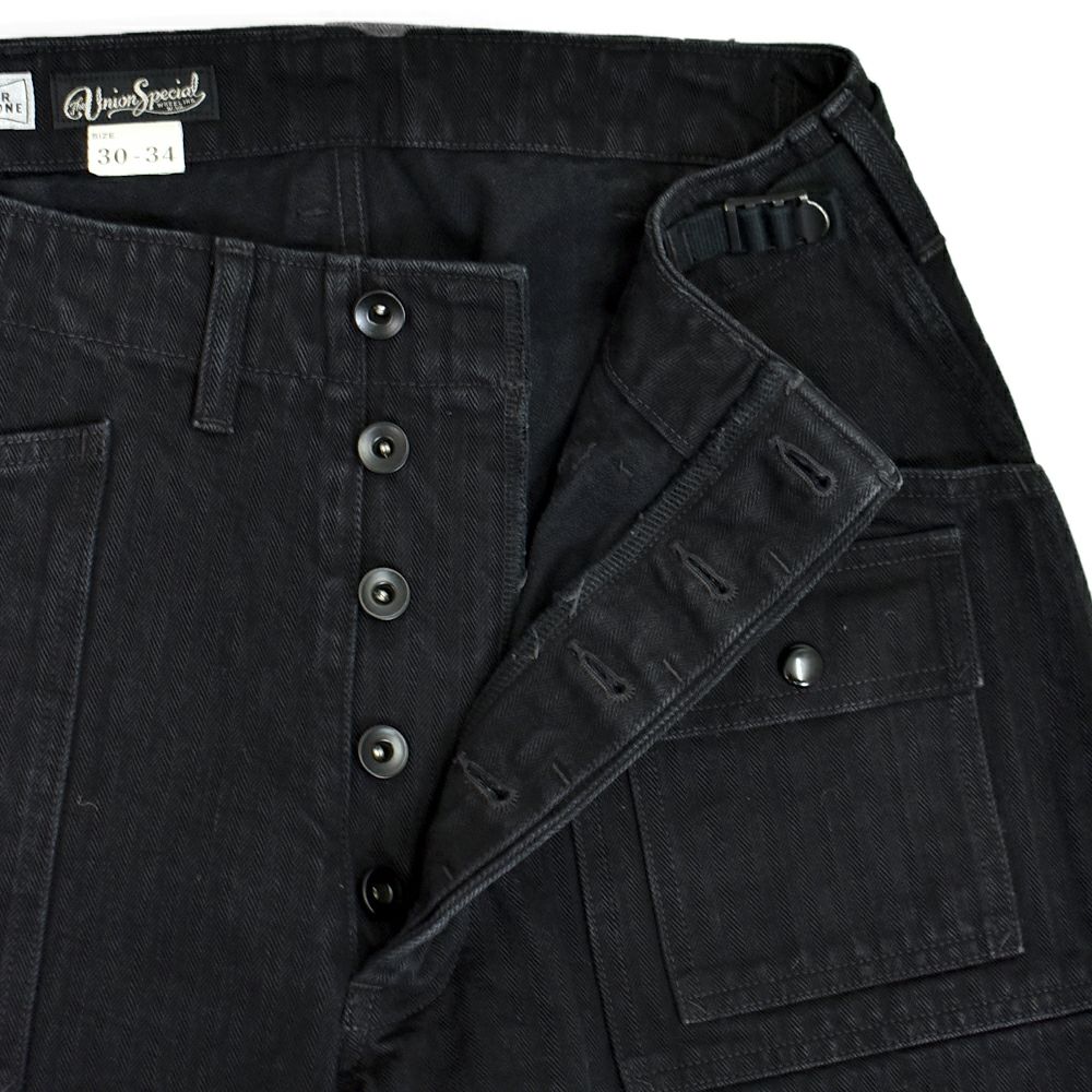 フリーホイーラーズ (FREEWHEELERS) -GRUNTS- 1960s~ STYLE WORK CLOTHING Vintage Style Yarn-Dyed Herringbone Twill YARN-DYED RUDE BLACK ヘリンボーンツイルパンツ 2522010