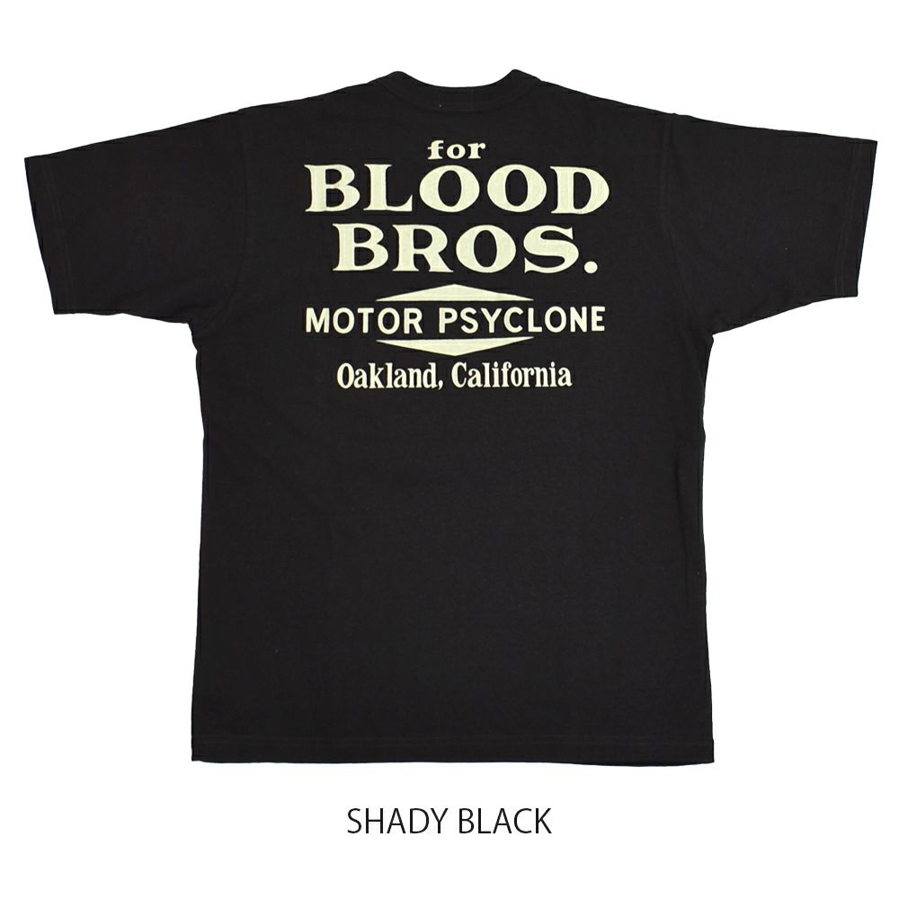 フリーホイーラーズ (FREEWHEELERS) -RISING FROM HELL- Vintage Style Light Weight Jersey BLACK / CHILI 半袖プリントTシャツ 2525011 SHADY BLACK