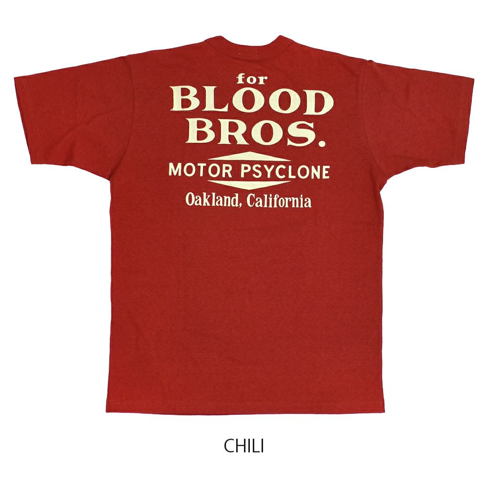 フリーホイーラーズ (FREEWHEELERS) -RISING FROM HELL- Vintage Style Light Weight Jersey BLACK / CHILI 半袖プリントTシャツ 2525011 CHILI