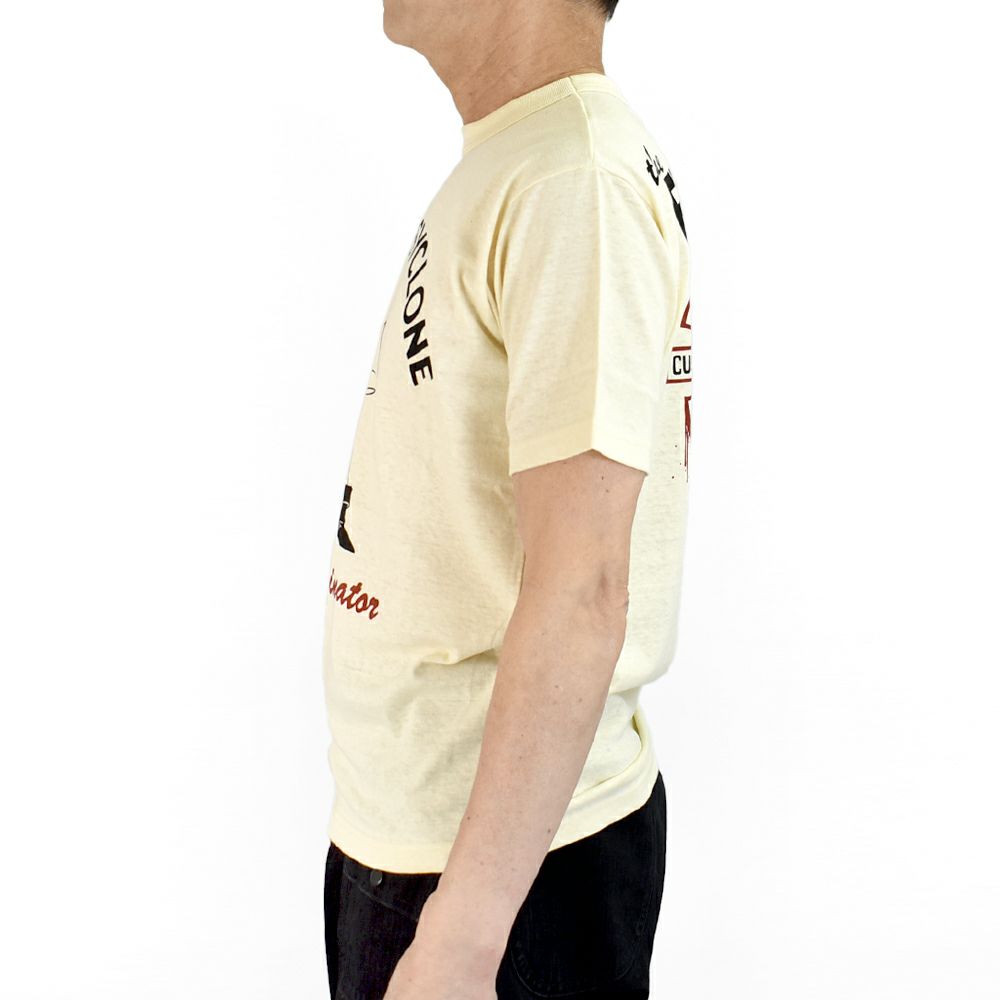 フリーホイーラーズ (FREEWHEELERS) -The ELIMINATOR- Vintage Style Light Weight Jersey STRAW CRM / LEMON PEEL 半袖プリントTシャツ 2525012