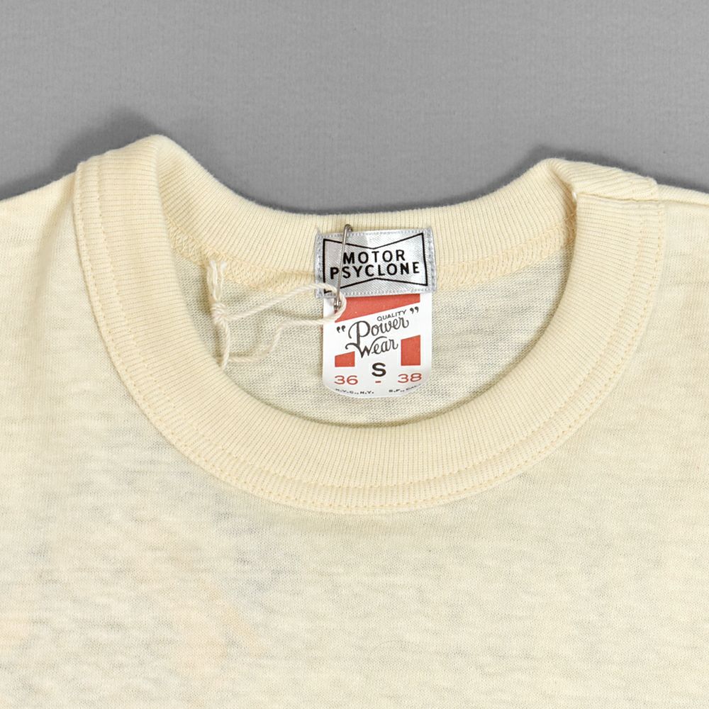 フリーホイーラーズ (FREEWHEELERS) -The ELIMINATOR- Vintage Style Light Weight Jersey STRAW CRM / LEMON PEEL 半袖プリントTシャツ 2525012