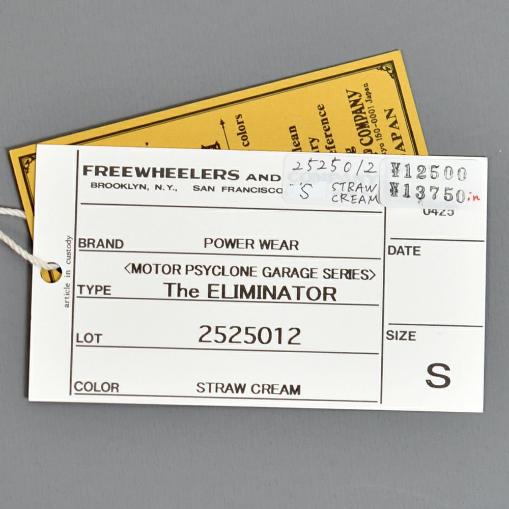 フリーホイーラーズ (FREEWHEELERS) -The ELIMINATOR- Vintage Style Light Weight Jersey STRAW CRM / LEMON PEEL 半袖プリントTシャツ 2525012