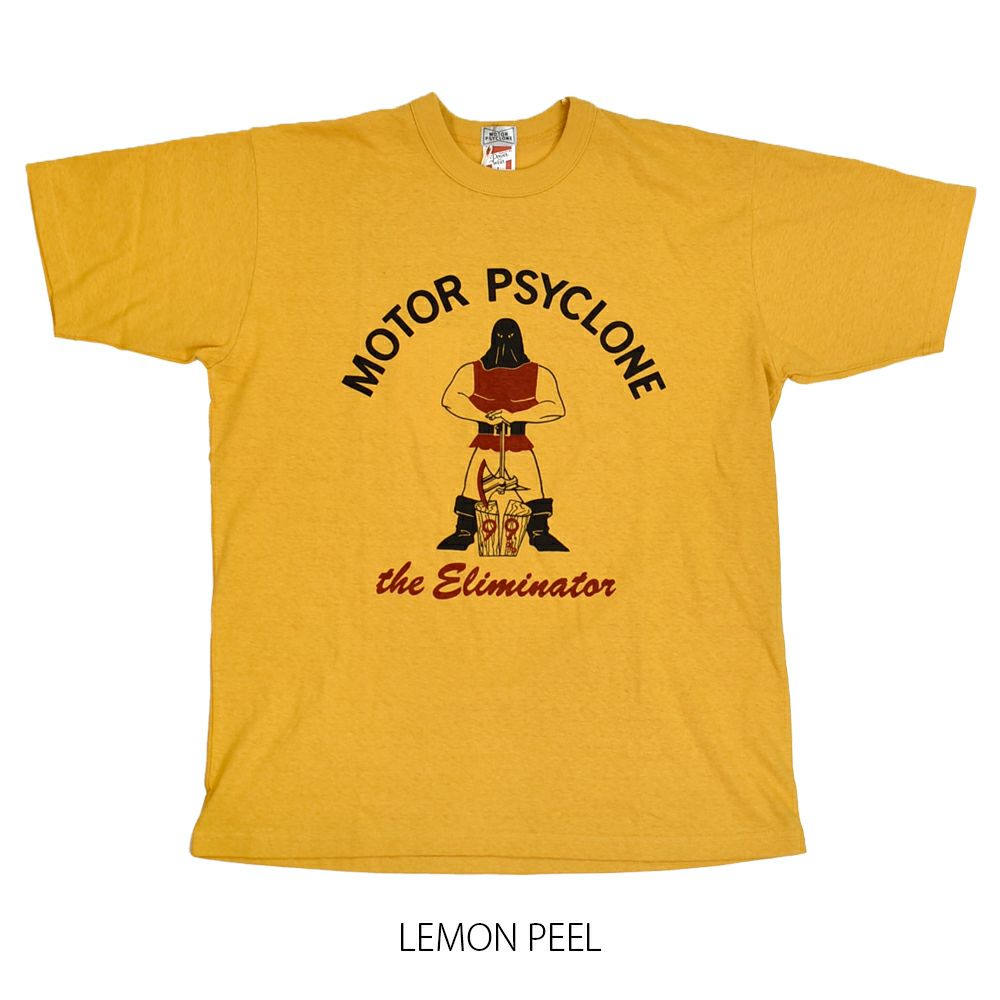 フリーホイーラーズ (FREEWHEELERS) -The ELIMINATOR- Vintage Style Light Weight Jersey STRAW CRM / LEMON PEEL 半袖プリントTシャツ 2525012 LEMON PEEL