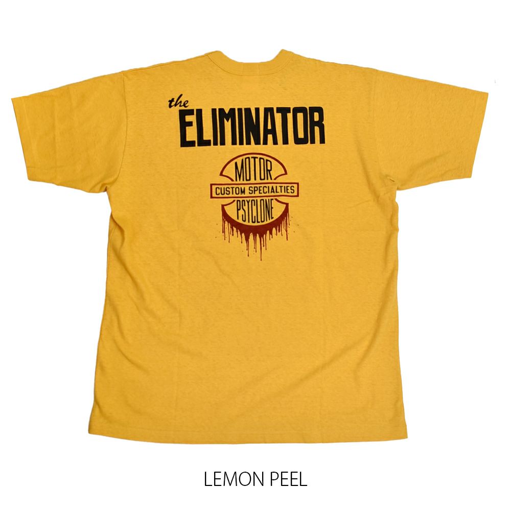 フリーホイーラーズ (FREEWHEELERS) -The ELIMINATOR- Vintage Style Light Weight Jersey STRAW CRM / LEMON PEEL 半袖プリントTシャツ 2525012 LEMON PEEL