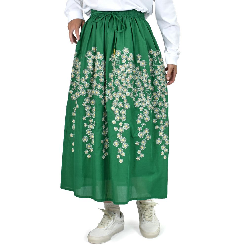 マーブルシュッド (marble SUD) EMB shibazakura gather SK 刺繍ギャザースカート 07FM074004