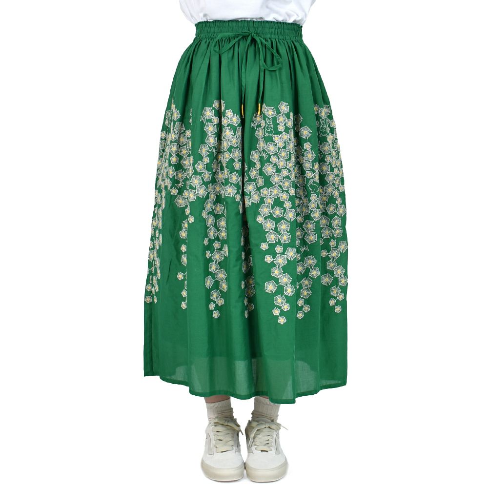 マーブルシュッド (marble SUD) EMB shibazakura gather SK 刺繍ギャザースカート 07FM074004