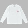 トップジミー (TOP JIMMY) TOP JIMMY LOGO LONG SLEEVE T-SHIRT 長袖ロゴTシャツ ショップオリジナル LST1 WHITE/RED