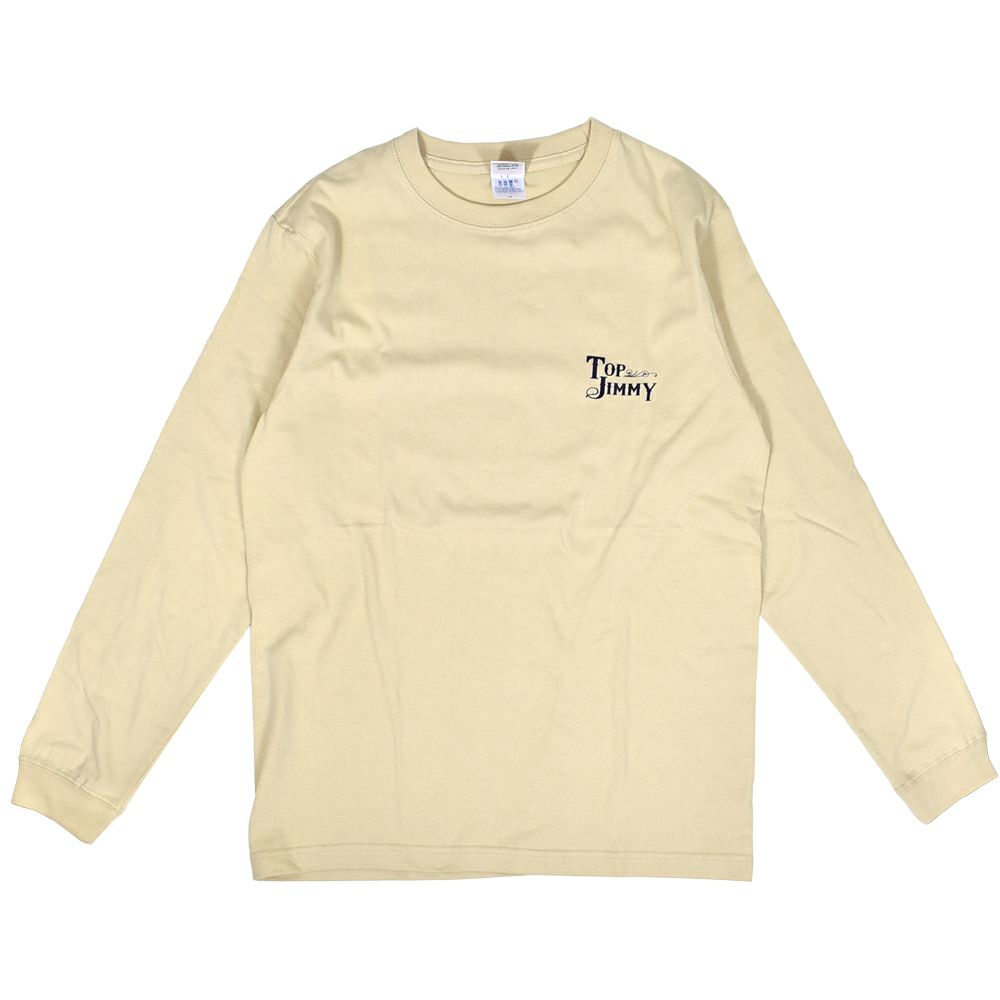 トップジミー (TOP JIMMY) TOP JIMMY LOGO LONG SLEEVE T-SHIRT 長袖ロゴTシャツ ショップオリジナル LST1 SAND BEIGE/PURPLE