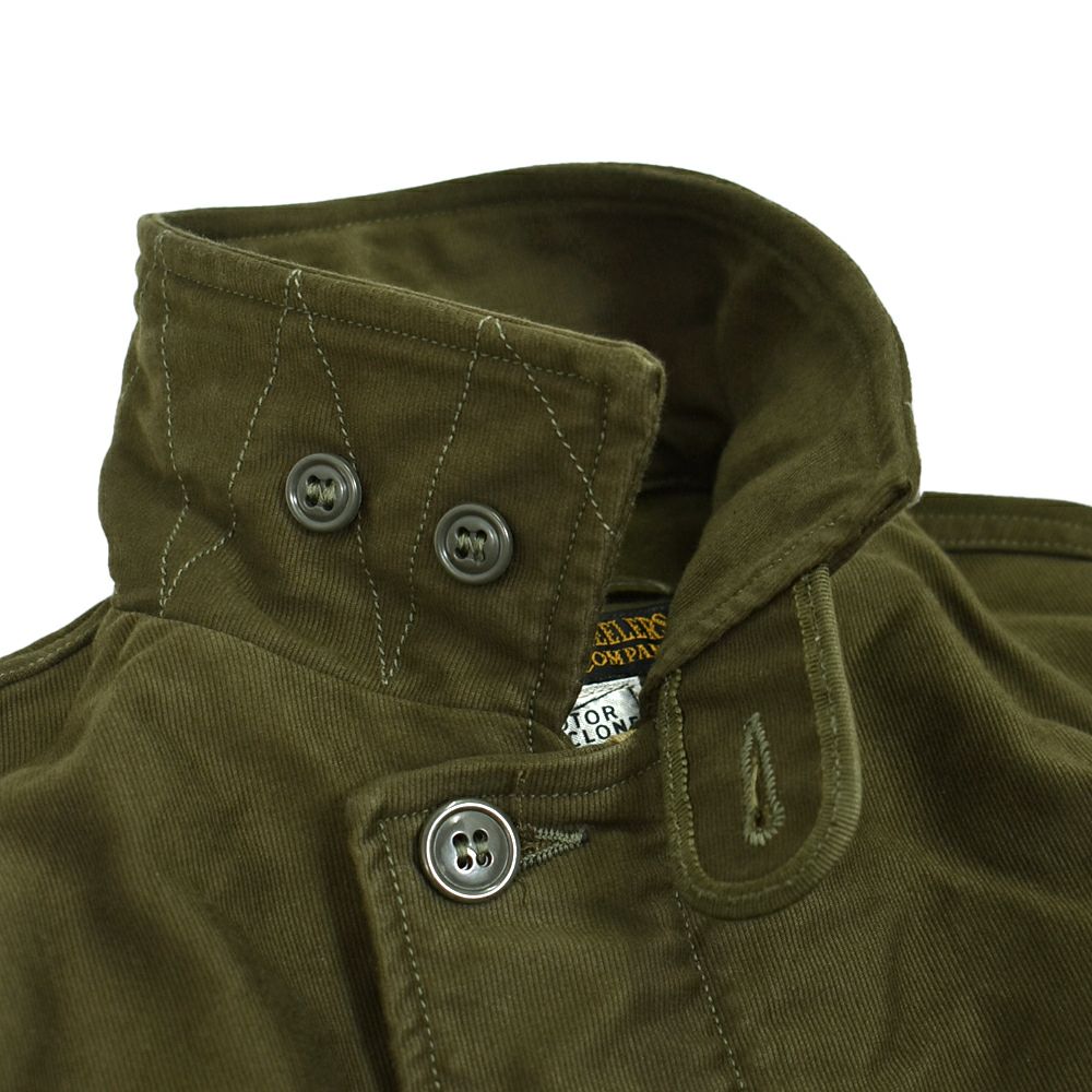 フリーホイーラーズ (FREEWHEELERS) -CHOP EM- DECK WOEKER JACKET 1940~1950s U.S.NAVY MILITARY & MOTOR CULTURE IMAGE COSTOM JACKET Original High Density Jungle Cloth DARK KHAKI GREEN デッキワークジャケット ミリタリージャケット ライトアウター カスタム 2521011