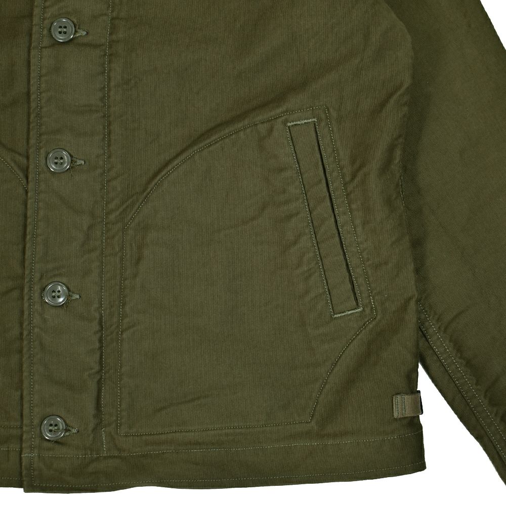フリーホイーラーズ (FREEWHEELERS) -CHOP EM- DECK WOEKER JACKET 1940~1950s U.S.NAVY MILITARY & MOTOR CULTURE IMAGE COSTOM JACKET Original High Density Jungle Cloth DARK KHAKI GREEN デッキワークジャケット ミリタリージャケット ライトアウター カスタム 2521011