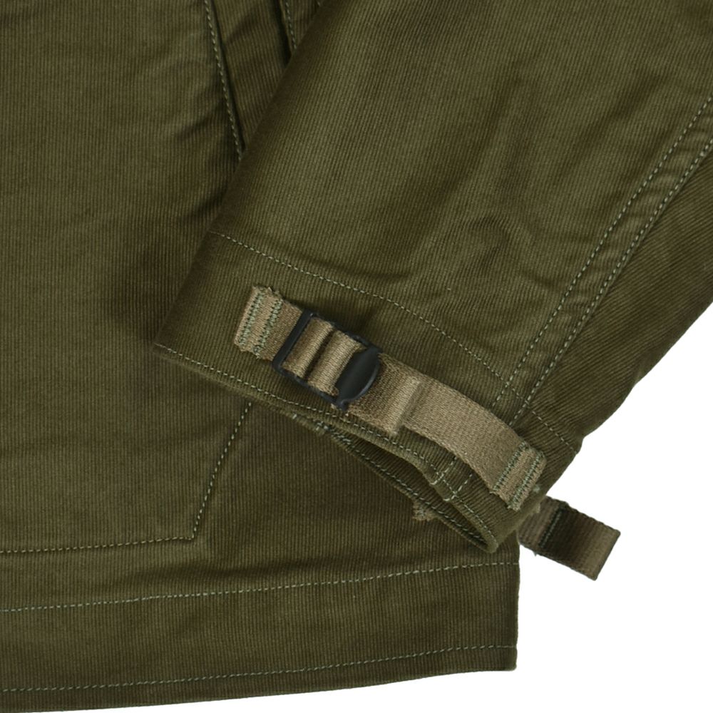 フリーホイーラーズ (FREEWHEELERS) -CHOP EM- DECK WOEKER JACKET 1940~1950s U.S.NAVY MILITARY & MOTOR CULTURE IMAGE COSTOM JACKET Original High Density Jungle Cloth DARK KHAKI GREEN デッキワークジャケット ミリタリージャケット ライトアウター カスタム 2521011