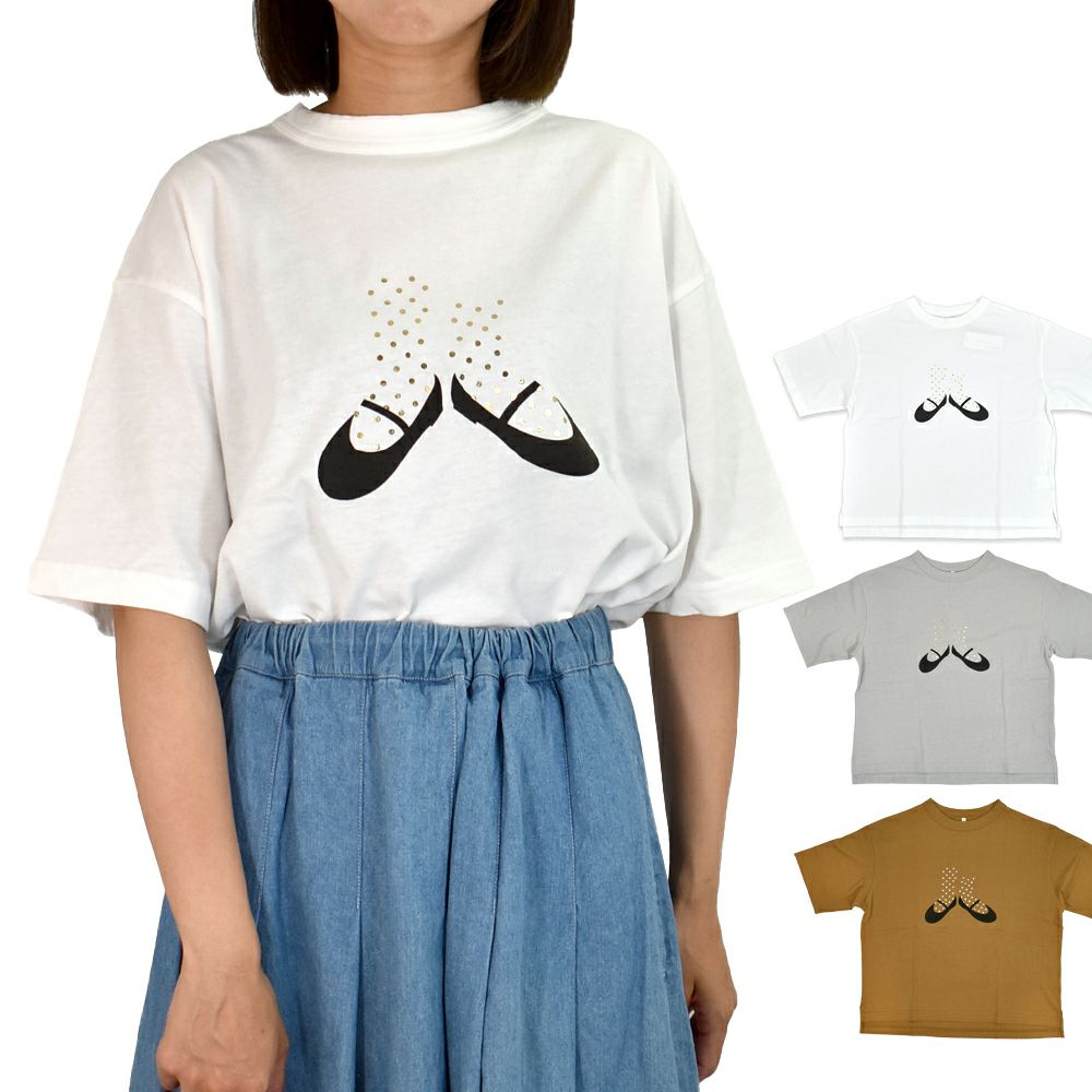 ブリスバンチ (Bliss bunch) ワイドＴ（ソックス箔プリント） ワイド半袖プリントTシャツ A754-310