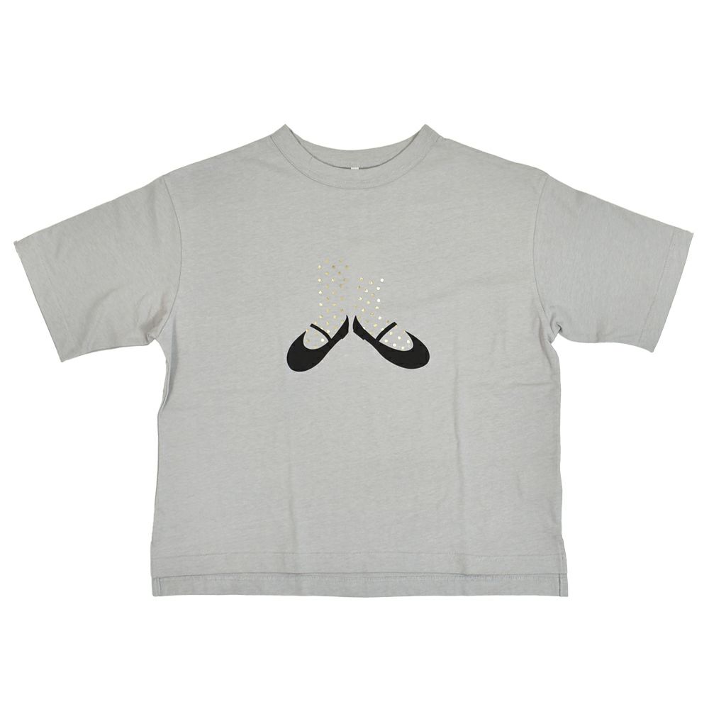 ブリスバンチ (Bliss bunch) ワイドＴ（ソックス箔プリント） ワイド半袖プリントTシャツ A754-310 5-2.Gray