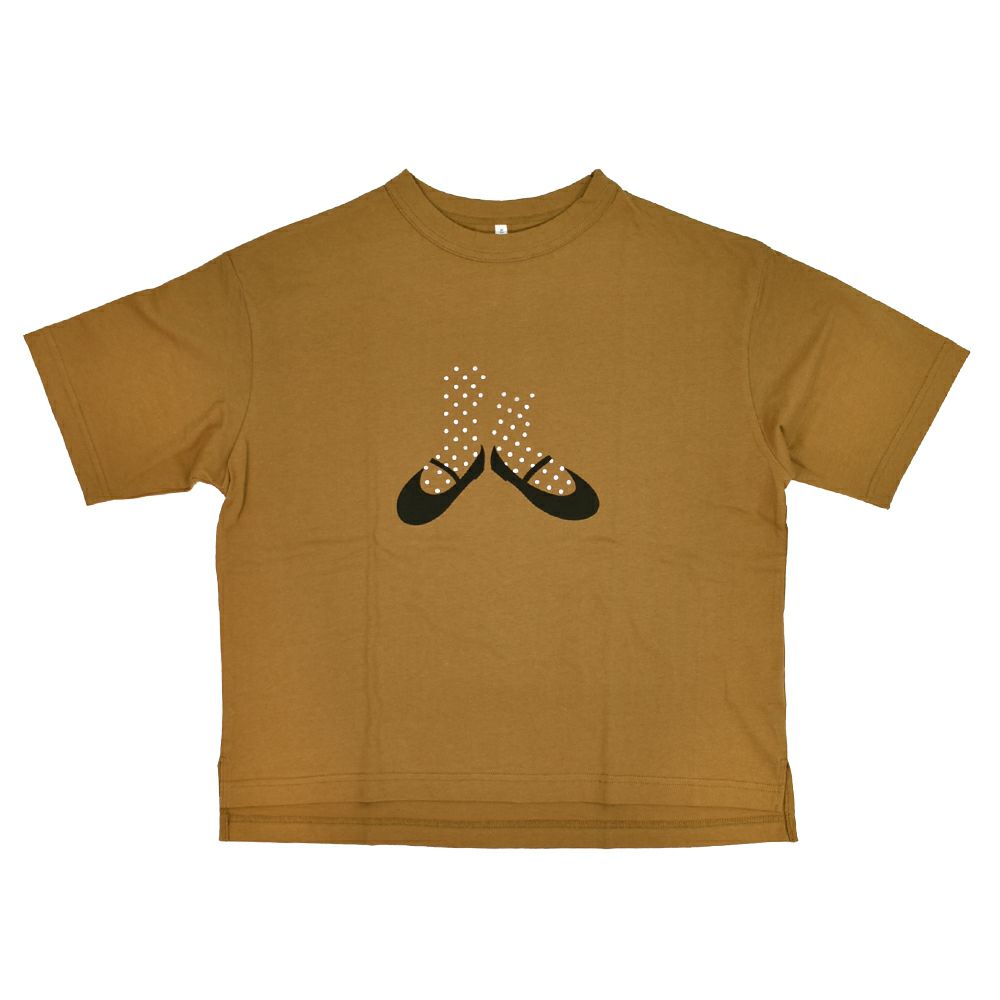 ブリスバンチ (Bliss bunch) ワイドＴ（ソックス箔プリント） ワイド半袖プリントTシャツ A754-310 5-3.Oak