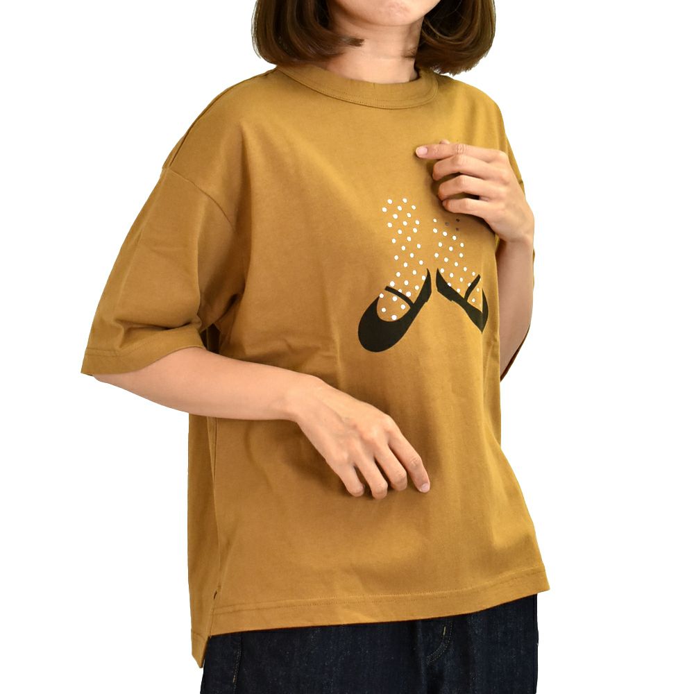 ブリスバンチ (Bliss bunch) ワイドＴ（ソックス箔プリント） ワイド半袖プリントTシャツ A754-310