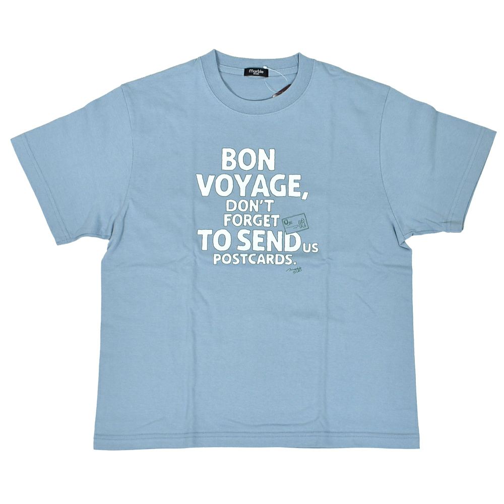 マーブルシュッド (marble SUD) BON VOYAGE S/S TEE 半袖プリントTシャツ 01FM003144 57.SAX