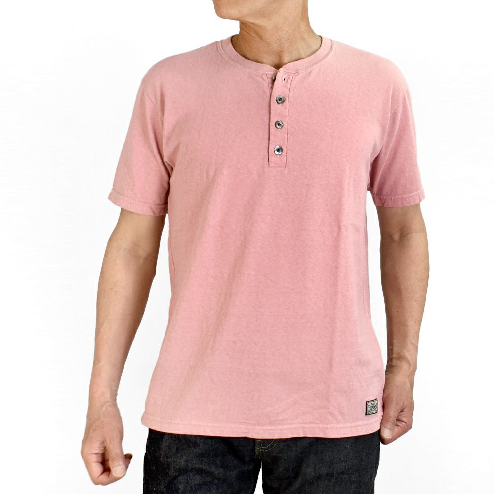 ダリーズ (DALEE'S&Co) Spinner [1920s HENLEY NECK] 半袖ヘンリーネックTシャツ FAINT.RED