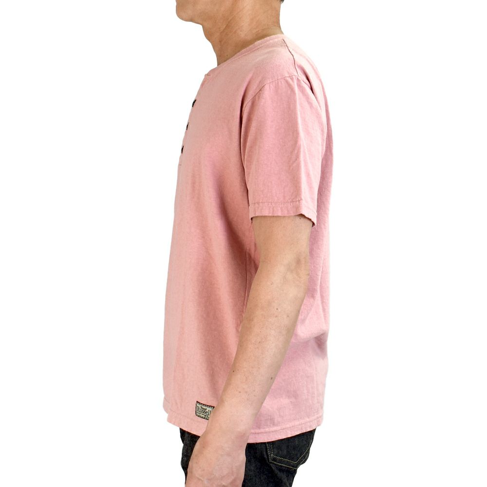 ダリーズ (DALEE'S&Co) Spinner [1920s HENLEY NECK] 半袖ヘンリーネックTシャツ FAINT.RED