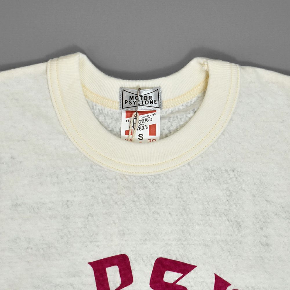 フリーホイーラーズ (FREEWHEELERS) -HELMET LAWS SUCK- Vintage Style Light Weight Jersey OFF-WHITE 半袖プリントTシャツ 2525013