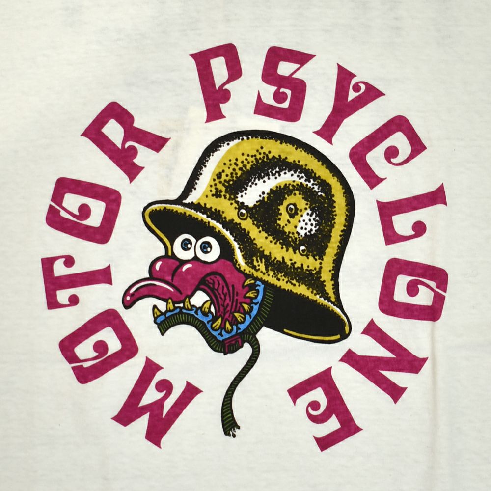 フリーホイーラーズ (FREEWHEELERS) -HELMET LAWS SUCK- Vintage Style Light Weight Jersey OFF-WHITE 半袖プリントTシャツ 2525013