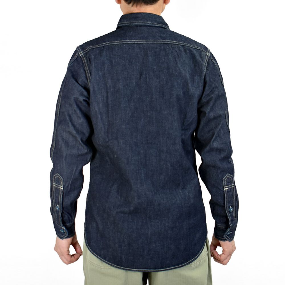 フリーホイーラーズ (FREEWHEELERS) -Blystone- MECHANIC SHIRT 1930s~ STYLE WORK CLOTHING Vintage Style 8oz Indigo Denim 長袖デニムシャツ ワークシャツ メカニックシャツ 2523002