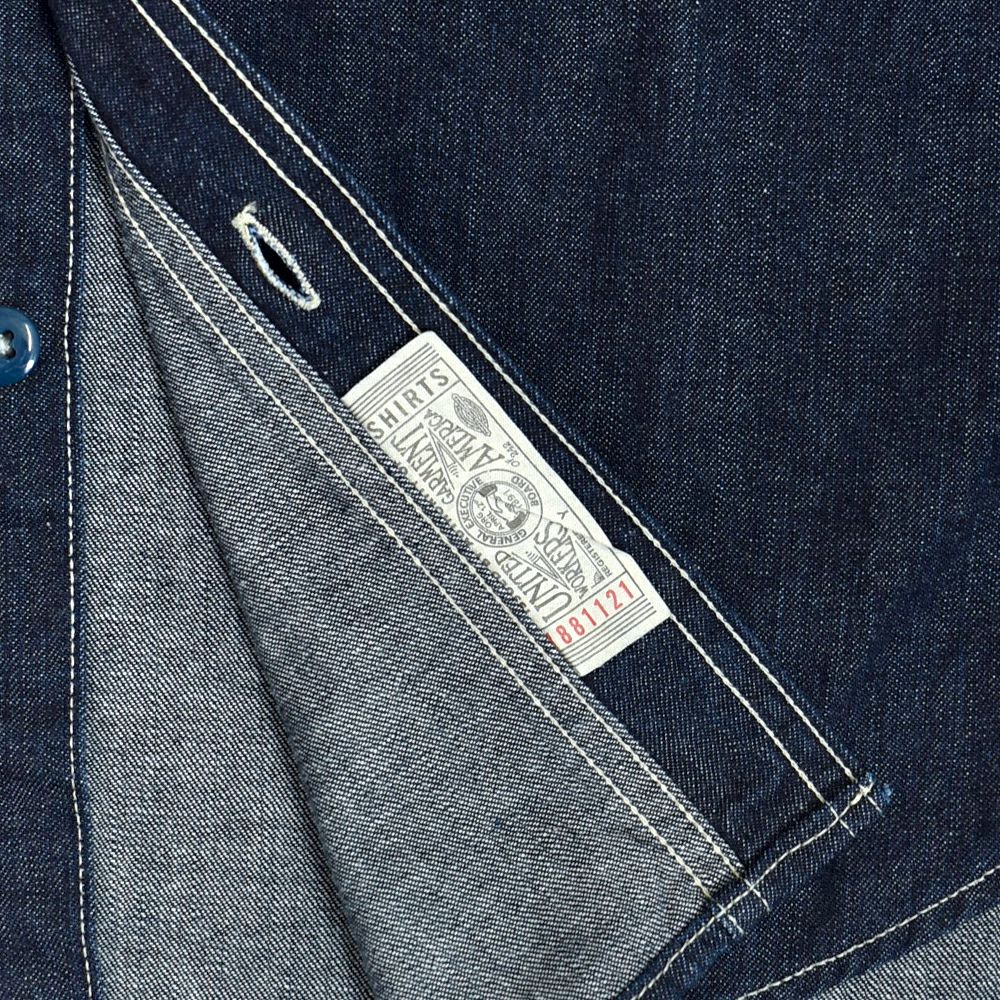 フリーホイーラーズ (FREEWHEELERS) -Blystone- MECHANIC SHIRT 1930s~ STYLE WORK CLOTHING Vintage Style 8oz Indigo Denim 長袖デニムシャツ ワークシャツ メカニックシャツ 2523002