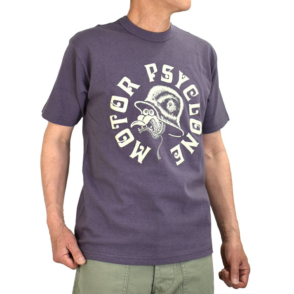 フリーホイーラーズ (FREEWHEELERS) -HELMET LAWS SUCK- Vintage Style Light Weight Jersey WASTED NAVY 半袖プリントTシャツ 2525014