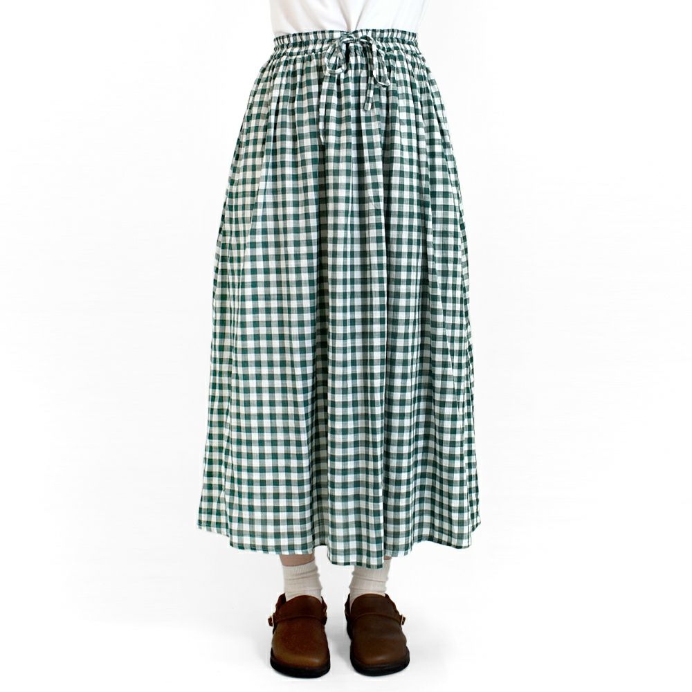 ブリスバンチ (Bliss bunch) ギャザースカート ギンガムチェック W754-340
