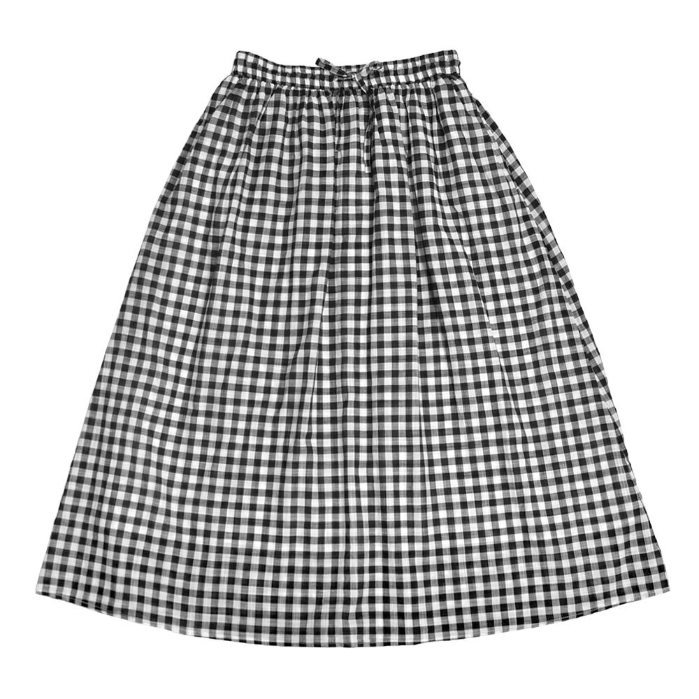 ブリスバンチ (Bliss bunch) ギャザースカート ギンガムチェック W754-340 3-3.O/WHITE×INK BLACK