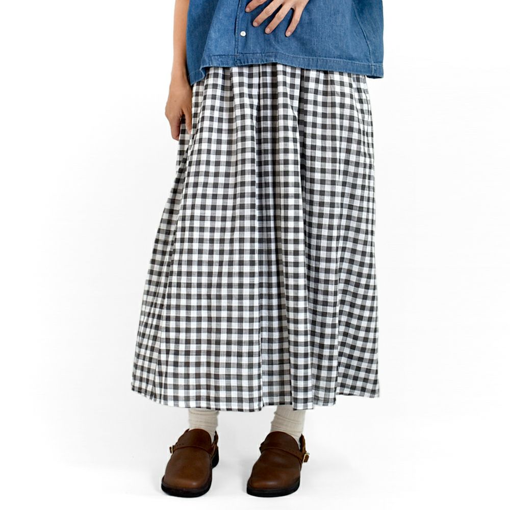 ブリスバンチ (Bliss bunch) ギャザースカート ギンガムチェック W754-340