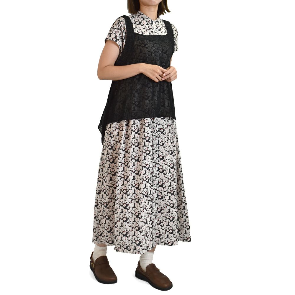 美品　melange メランジェ　変形　ジレ　ベスト　レイヤード　L 美品 melange メランジェ 変形 ジレ ベスト レイヤード L