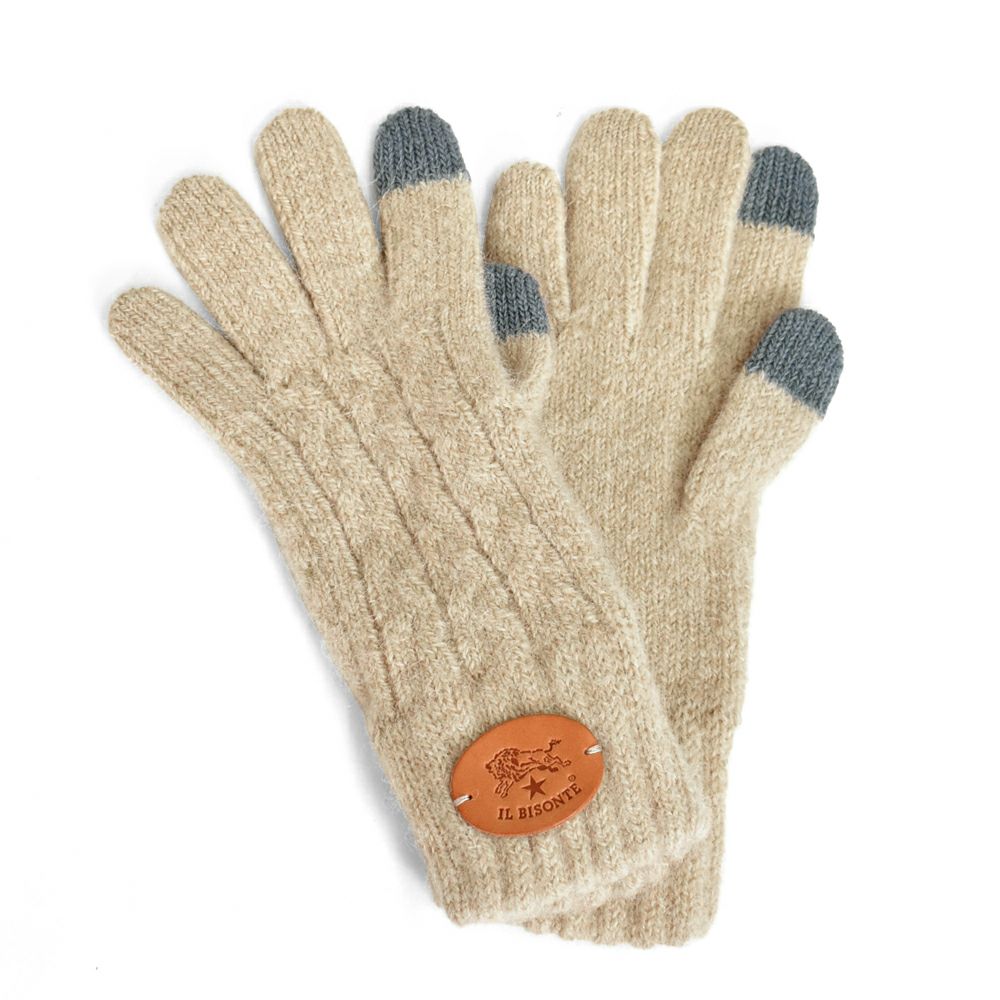 イルビゾンテ (IL BISONTE) ニットグローブ 手袋 ニットグローブ スマホ対応 54242-3-09582 54242309582 83.ベージュ