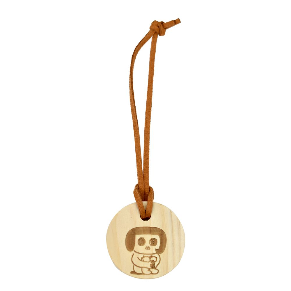 トップジミー (TOP JIMMY) WOOD CHARM -yukaina okazaemon- 木製キーホルダー ウッドプレート トップジミー オリジナル おすわりオカザえもん