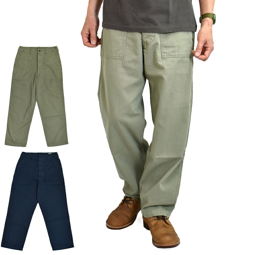 オアスロウ (orSlow) HERRINGBONE TWILL SUMMER FATIGUE PANTS（UNISEX） コットンパンツ 01-5103