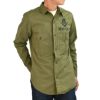 フリーホイーラーズ (FREEWHEELERS) -Mal Ord- Blystone MECHANIC SHIRT 1930s~ STYLE WORK CLOTHING Vintage Style Military Weather LIGHT KHAKI OLIVE メカニックシャツ 長袖プリントシャツ 2523004