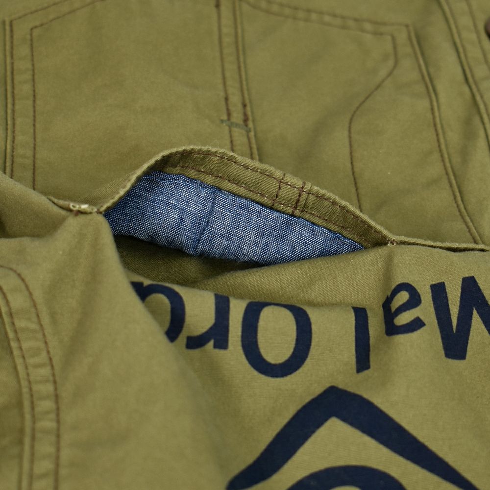 フリーホイーラーズ (FREEWHEELERS) -Mal Ord- Blystone MECHANIC SHIRT 1930s~ STYLE WORK CLOTHING Vintage Style Military Weather LIGHT KHAKI OLIVE メカニックシャツ 長袖プリントシャツ 2523004