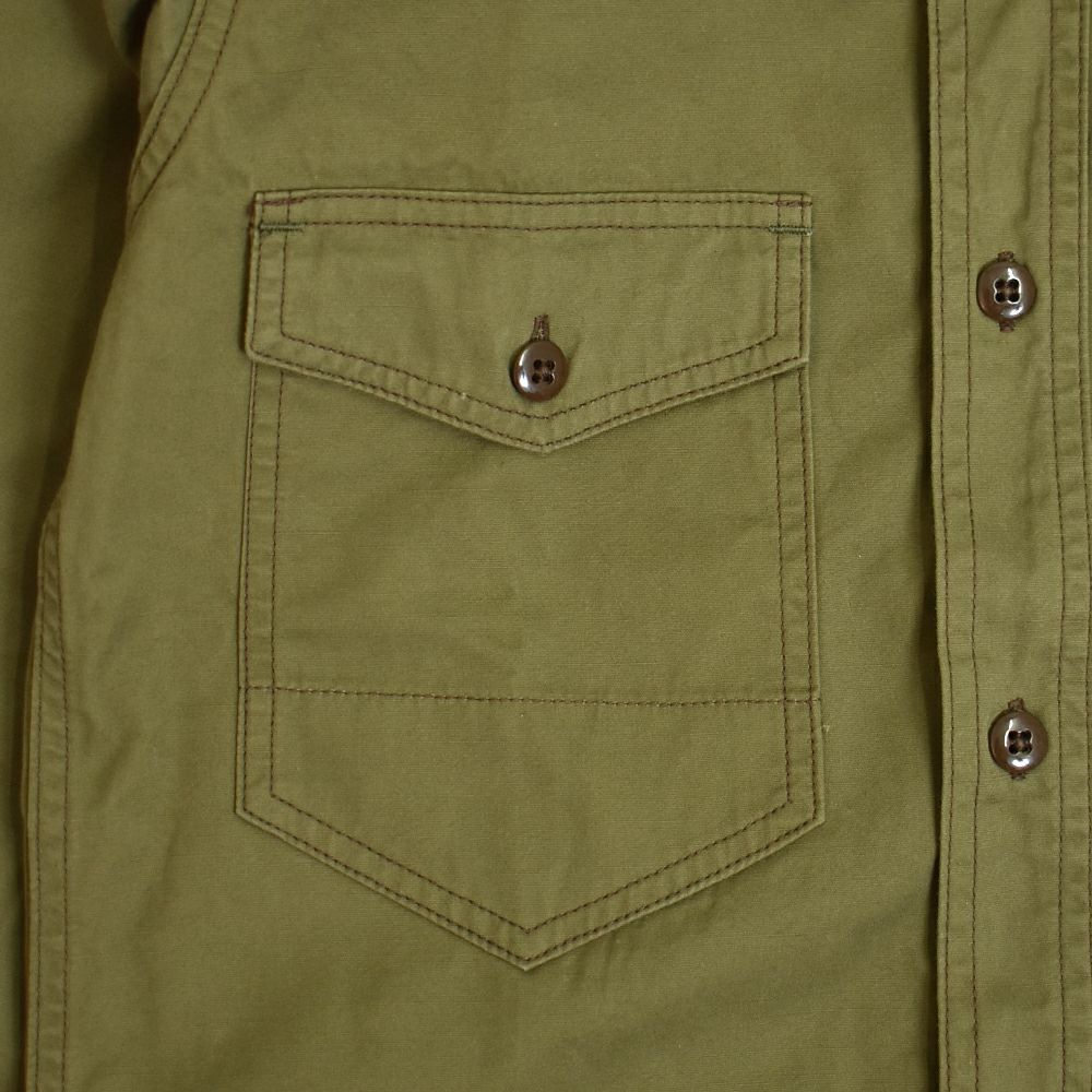 フリーホイーラーズ (FREEWHEELERS) -Mal Ord- Blystone MECHANIC SHIRT 1930s~ STYLE WORK CLOTHING Vintage Style Military Weather LIGHT KHAKI OLIVE メカニックシャツ 長袖プリントシャツ 2523004