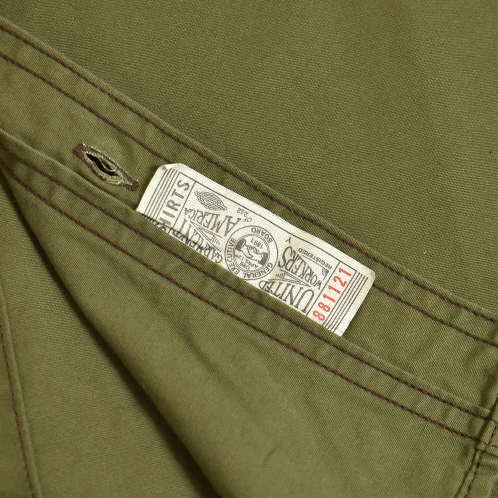 フリーホイーラーズ (FREEWHEELERS) -Mal Ord- Blystone MECHANIC SHIRT 1930s~ STYLE WORK CLOTHING Vintage Style Military Weather LIGHT KHAKI OLIVE メカニックシャツ 長袖プリントシャツ 2523004