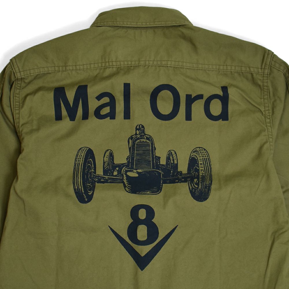 フリーホイーラーズ (FREEWHEELERS) -Mal Ord- Blystone MECHANIC SHIRT 1930s~ STYLE WORK CLOTHING Vintage Style Military Weather LIGHT KHAKI OLIVE メカニックシャツ 長袖プリントシャツ 2523004