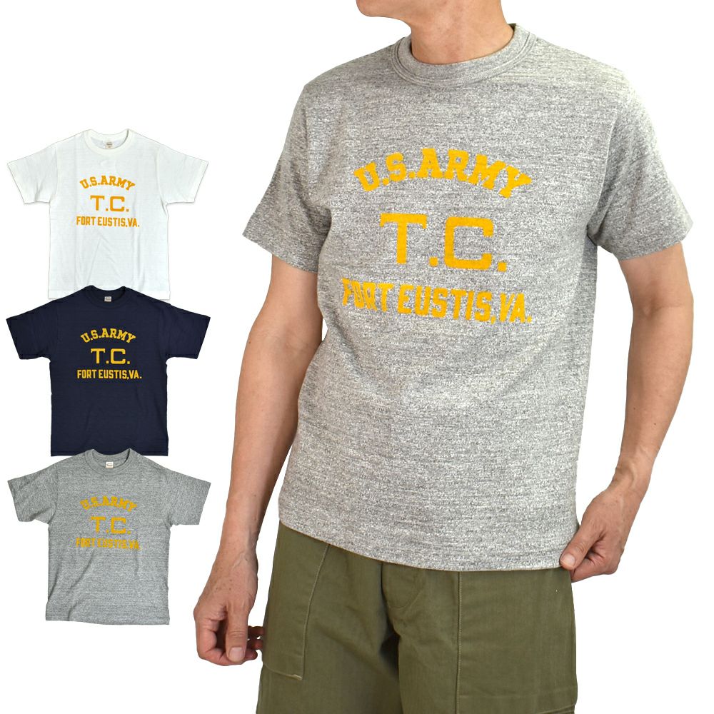 ウエアハウス (WAREHOUSE) Lot 4601 FORT EUSTIS 半袖プリントTシャツ フロッキープリント 4601