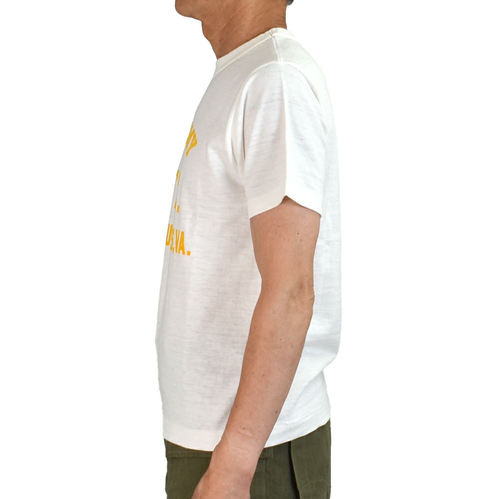 ウエアハウス (WAREHOUSE) Lot 4601 FORT EUSTIS 半袖プリントTシャツ フロッキープリント 4601