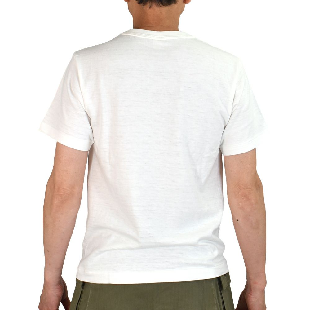 ウエアハウス (WAREHOUSE) Lot 4601 FORT EUSTIS 半袖プリントTシャツ フロッキープリント 4601