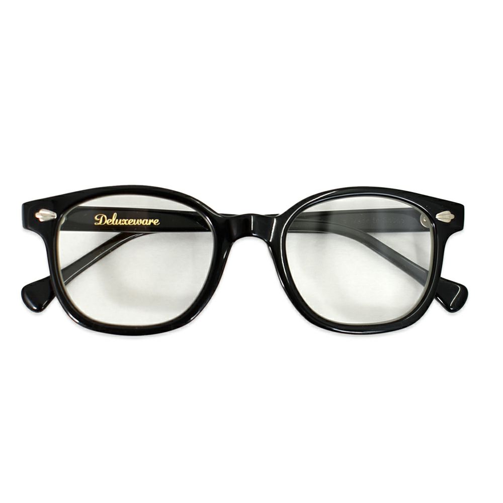 デラックスウエア (DELUXEWARE) Wellington model メガネ サングラス 眼鏡 鯖江市 DFW-001 BLACK×REAL CLEAR